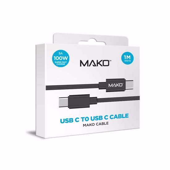 Picture of Mako Mako USB-C to USB-C 100W USB 2.0 1M Cable in Black