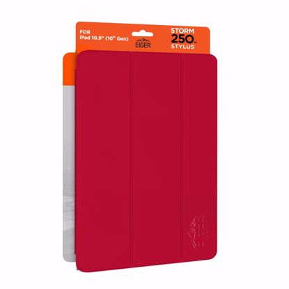 Picture of Eiger Eiger Storm 250m Stylus Case for Apple iPad 10.9 (10th Gen) in Red in Retail Sleeve