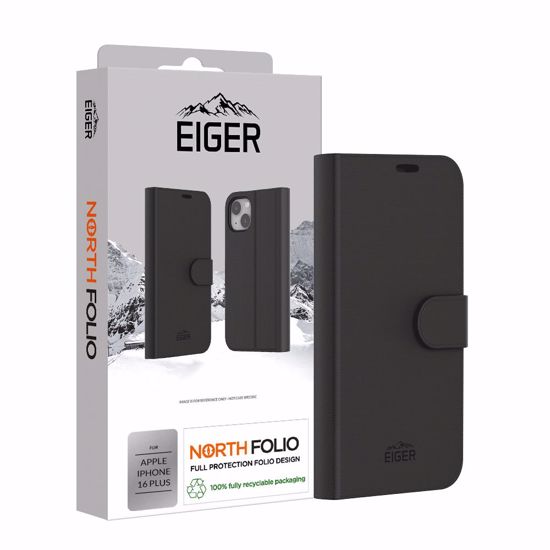 Picture of Eiger Eiger North Folio Case for iPhone 16 Plus in Black