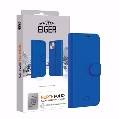 Picture of Eiger Eiger North Folio Case for iPhone 16 Pro Max in Blue