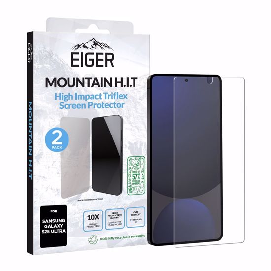 Picture of Eiger Eiger Mountain H.I.T Screen Protector 2 Pack for Samsung S25 Ultra